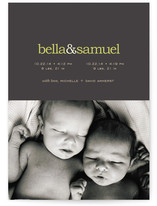Pop of Color Birth Announcements