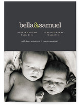 Pop of Color Birth Announcements