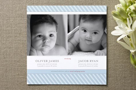 Parker Stripe Birth Announcements