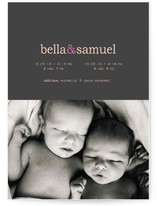 Pop of Color Birth Announcements