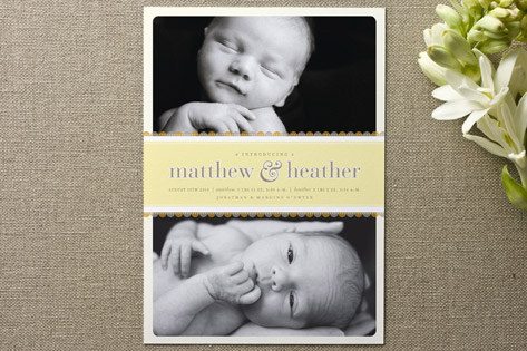 Sweet Scallop Birth Announcements
