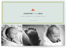 Preppy Button Birth Announcements