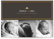 Preppy Button Birth Announcements