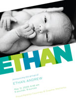 Ethan Birth Announcements, by Paper Plains