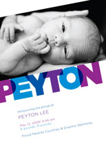 Peyton Birth Announcements, by Paper Plains