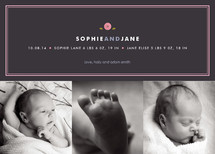 Preppy Button Birth Announcements, by kelli hall
