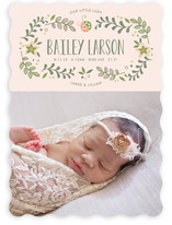 Sweet Little Ladybug Birth Announcements