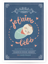 Je T'aime Bebe Birth Announcements