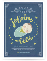 Je T'aime Bebe Birth Announcements
