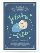 Je T'aime Bebe Birth Announcements