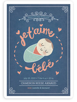 Je T'aime Bebe Birth Announcements