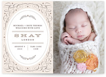 Vintage Charm Birth Announcements