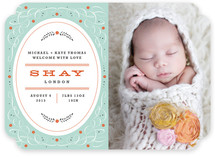 Vintage Charm Birth Announcements