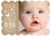 Serene Butterfly Birth Announcements