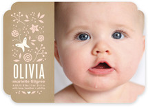 Serene Butterfly Birth Announcements
