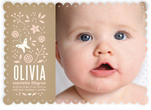 Serene Butterfly Birth Announcements