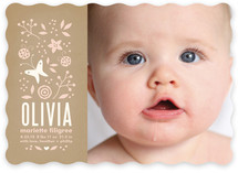 Serene Butterfly Birth Announcements