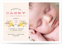 Simple Bouquet Birth Announcements