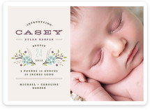 Simple Bouquet Birth Announcements