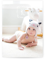Monogram Sketch Birth Announcements