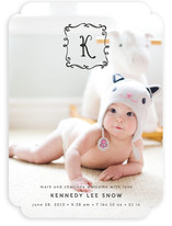 Monogram Sketch Birth Announcements