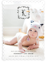 Monogram Sketch Birth Announcements