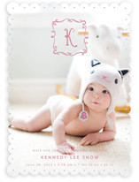 Monogram Sketch Birth Announcements