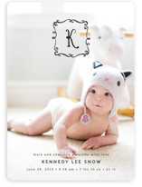 Monogram Sketch Birth Announcements