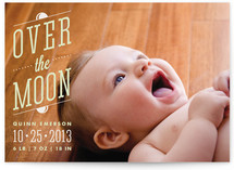 Over the Moon Birth Announcements