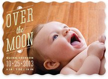 Over the Moon Birth Announcements