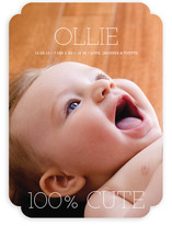 100 Percent Cute Birth Announcements