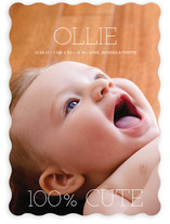 100 Percent Cute Birth Announcements