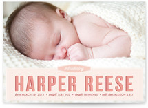 Bold Introduction Birth Announcements