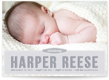 Bold Introduction Birth Announcements