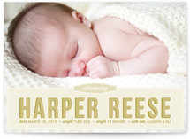 Bold Introduction Birth Announcements