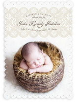 Wrapped in Lace Birth Announcements