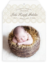 Wrapped in Lace Birth Announcements