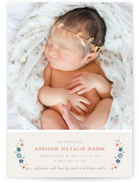 Serafina Floral Birth Announcements