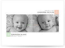 Blocks Twin Birth Announcements