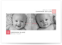 Blocks Twin Birth Announcements