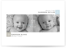 Blocks Twin Birth Announcements