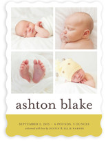 Classic Color Block Birth Announcements