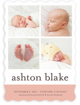 Classic Color Block Birth Announcements