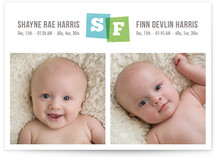 Twin Stamps Birth Announcements