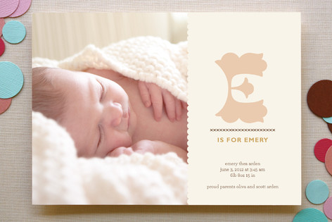 Alphabet Birth Announcements