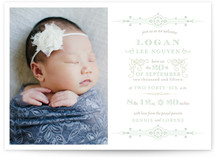 Vintage Gilded Birth Announcements