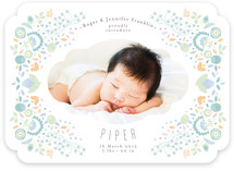 Fancy Floral Frame Birth Announcements