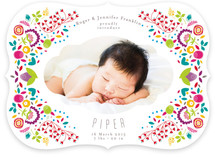 Fancy Floral Frame Birth Announcements