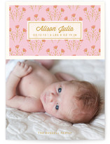 Floral Wallpaper Birth Announcements