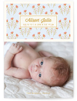 Floral Wallpaper Birth Announcements